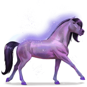 Радужная лошадь brave purple