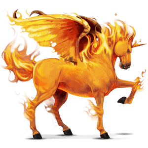 Крылатый пони-единорог  Стихия огня