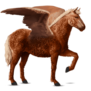 Верховой Пегас Лошадь лузитанской породы Красно-гнедая