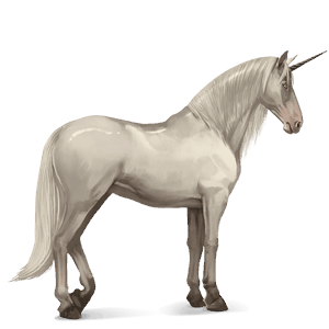 Верховой единорог Лошадь лузитанской породы Кремелло