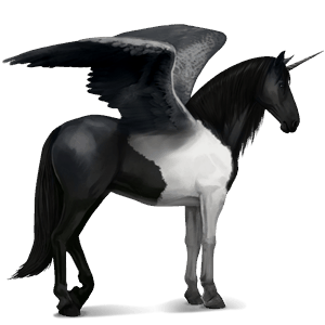 Крылатый верховой единорог Липиццан Светло-серый