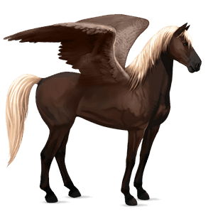 Верховой Пегас Лошадь лузитанской породы Рыжая