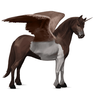 Крылатый пони-единорог  Бело-буланая