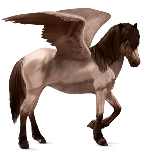 Верховой Пегас Лошадь лузитанской породы Огненно-рыжая