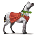 Верховая лошадь Цыганская упряжная Пегий огненно-рыжий тобиано