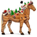 Божественная лошадь Рождественское полено