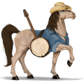 Верховая лошадь Чистокровная испанская Изабелловая