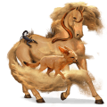 Верховая лошадь Изабелловая