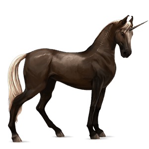 Верховой единорог Голштинская лошадь Красно-гнедая