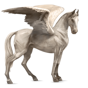 Верховой Пегас Лошадь лузитанской породы Кремелло